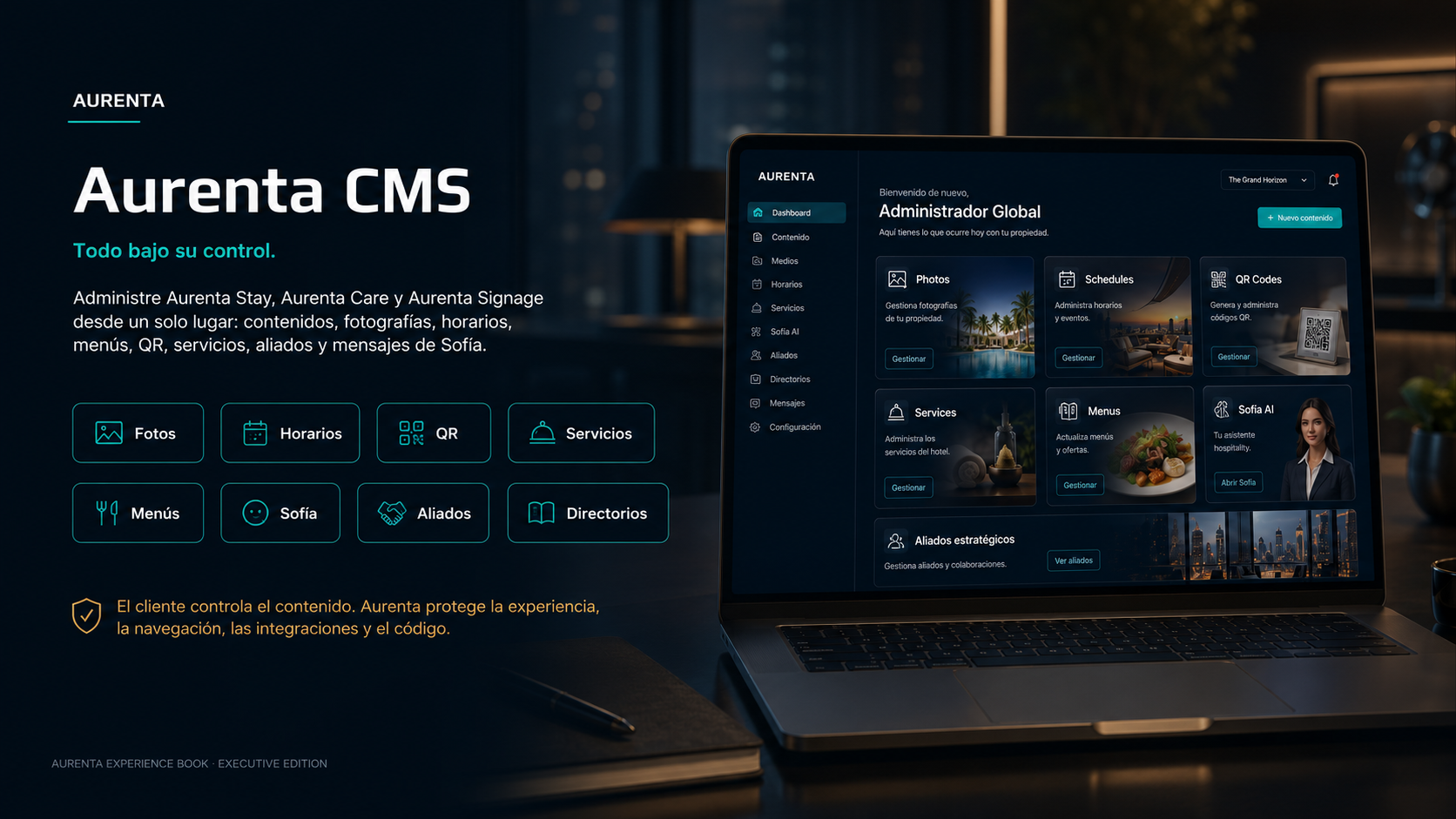 Aurenta CMS content management visual